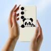 For Samsung Galaxy S25 FE Case Panda Head Pattern Printing Straight Edge TPU Phone Back Cover