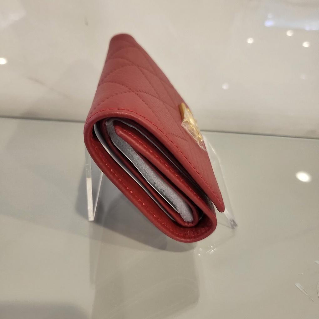 Moncross REAW-9128 Women's Stitched 3-Piece Cowhide Half Wallet