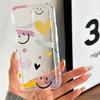 Smiling Face White Star Pattern Phone Case for  Mi 11 Lite 14 13 12 13T 12T Poco X6 X5 X3 F5 Pro Air Cushion Clear Cover