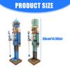Festives Ocean Themed Nutcrackers King Figurine Wooden Holiday Decors for Christmas Living Room Tabletop Shelf Ornament