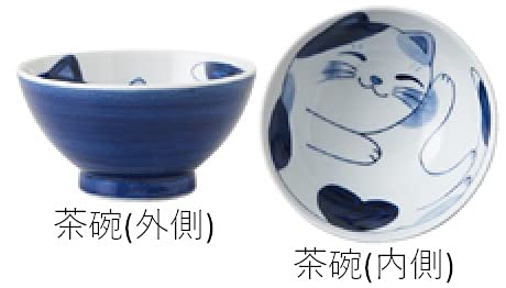 Cat's Pottery Nekochigura (Mike) 7-piece Tableware Set, Lightweight (usukaru) Tableware, Made In Japan, Mino Ware