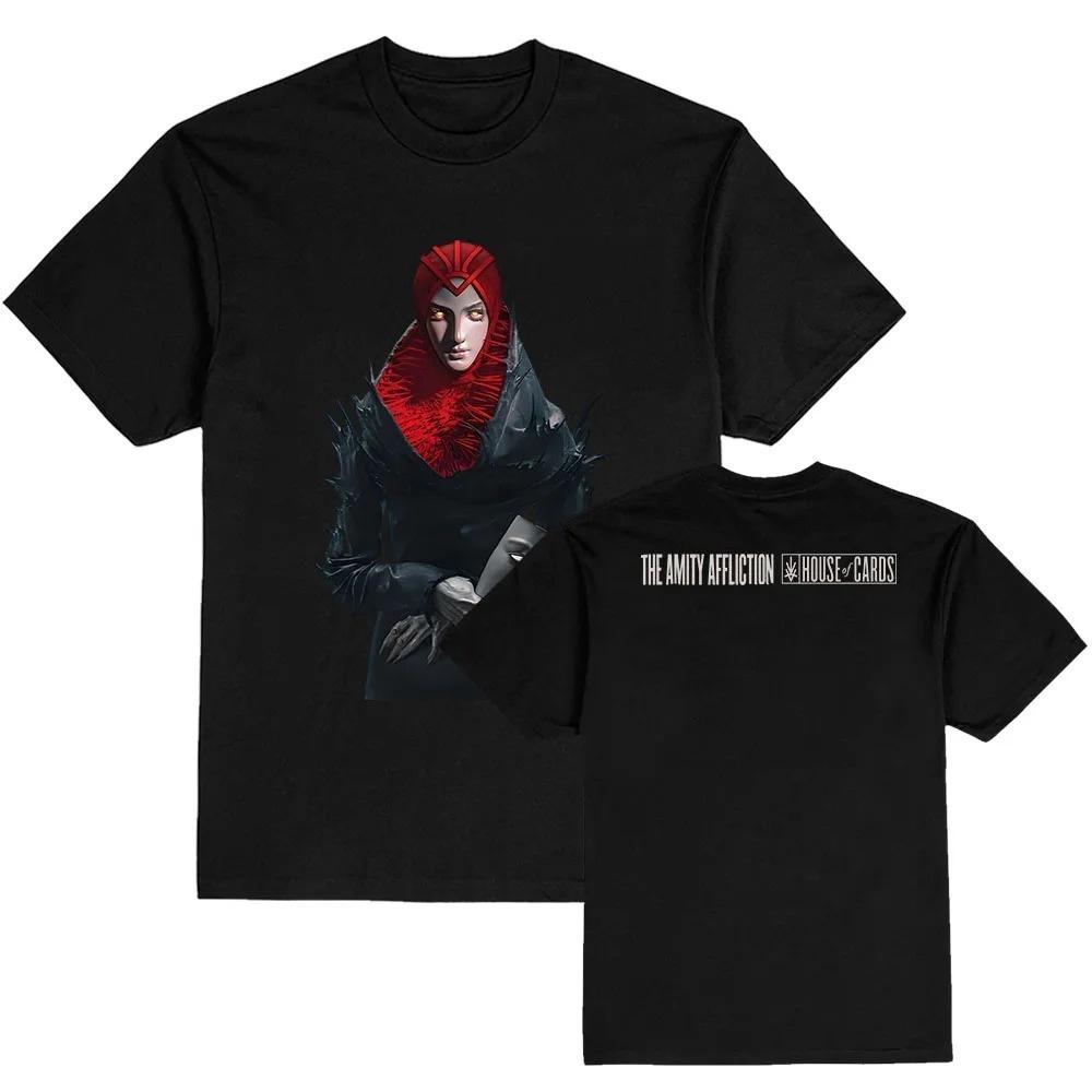 2026 House of Cards Album Design T-shirt The Amity Affliction Band Tshirts Short Sleeve Cotton Summer Tees Men Women Clothing Merch 4XL