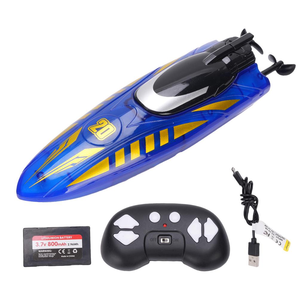 RC Boat Double Sided Driving Watertight Motor Remote Control Stunt Racing Boat with Light for Toy