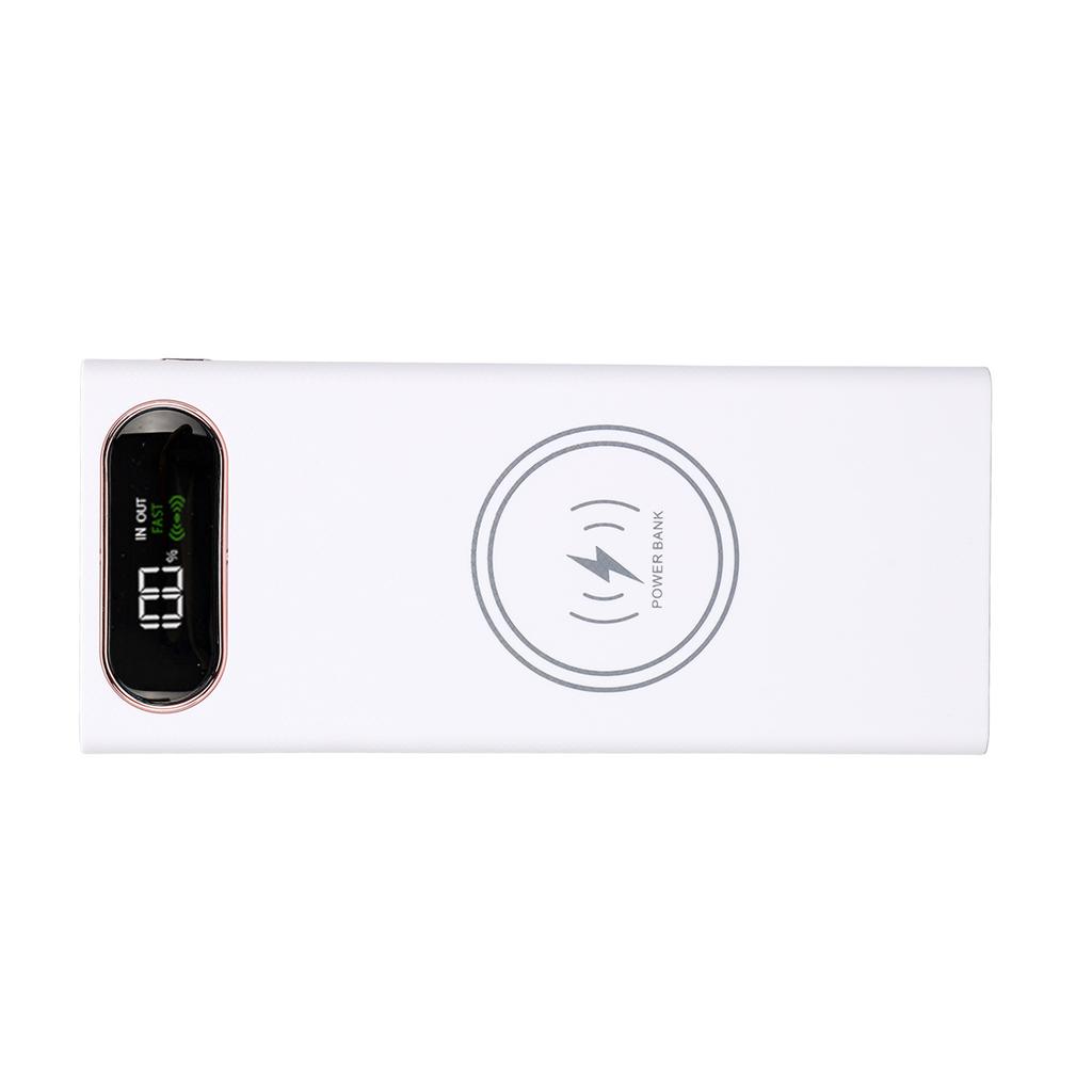 L16 DIY Powerbank 18650 Batteriboks Hurtiglading 22.5W og 15W Trådløs Lading Powerbank 2 USB