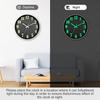 12 Inch Luminous Silent Quartz Art Deco Oval Fluorescent Wall Clock with Needle Display for Living Room and Bedroom
