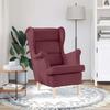 Armchair, Wine Red, 74X84X100 Cm, Upholstered In Fabric