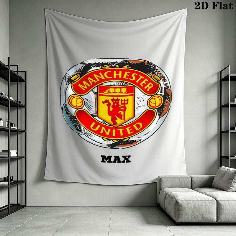 Fearless MUFC CrewWall Hanging Printed Fabric Blanket Decorative Tapestries for Bedroom Living Room Home Decor