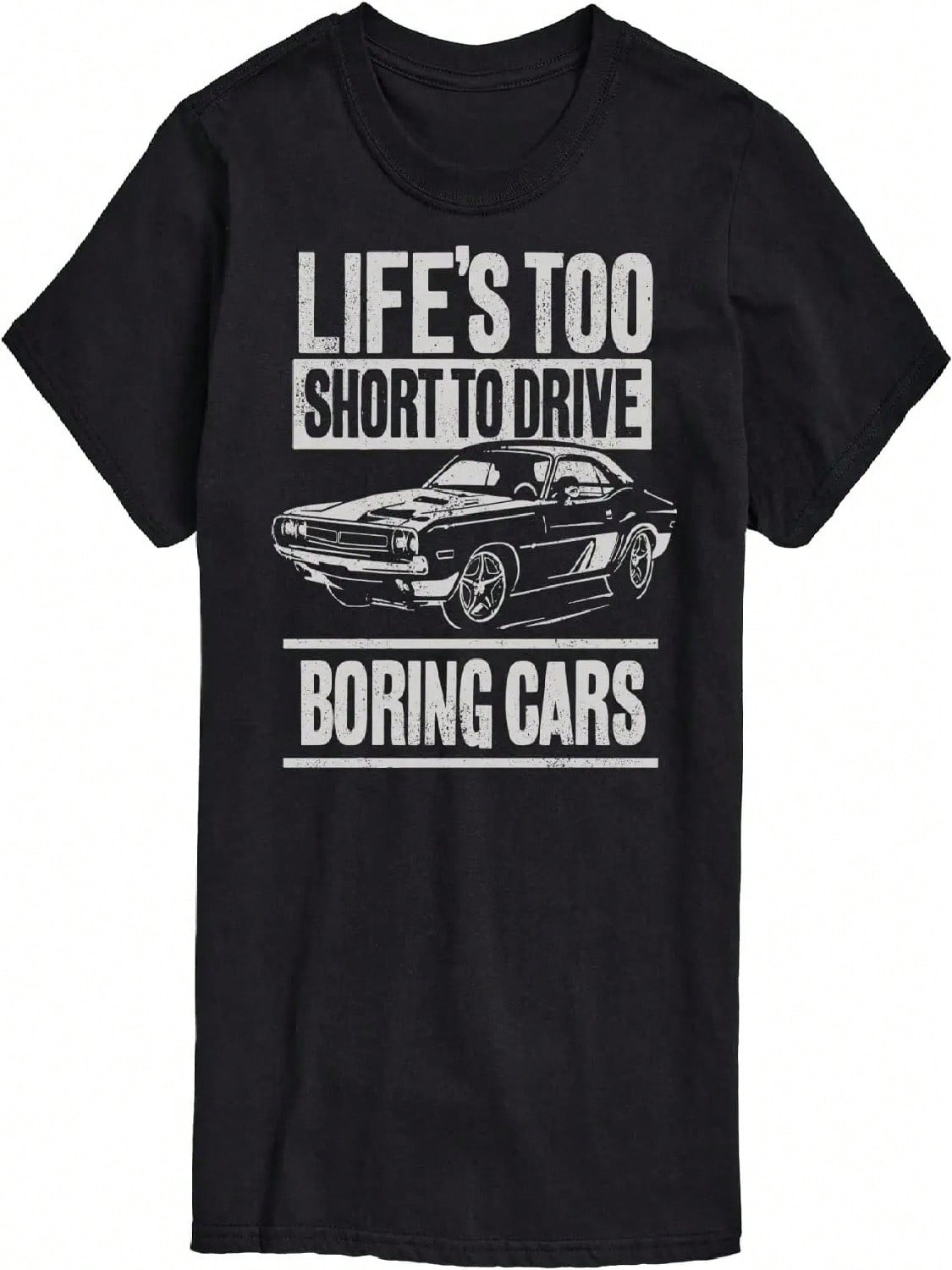 Instant Message - Lifes Too Short Boring Cars - unisex s Short Sleeve Graphic T-Shirt S разноцветный