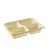 Biologisch abbaubare 4-Fächer-Takeout-Boxen aus Maisstärke