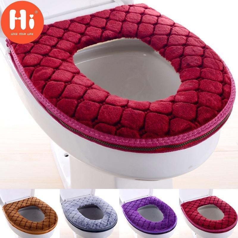 

Привет, 4 цвета, удобные плюшевые аксессуары для ванной комнаты, коврик для сиденья для унитаза, подушка, домашний декор, привет