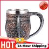 Einzigartige Skelett Totenkopf Kaffeetasse Harz Totenkopf Retro Wein Vintage Cocktailgläser Whiskey Bier Wein Tasse Party Bar Trinkgeschirr Becher