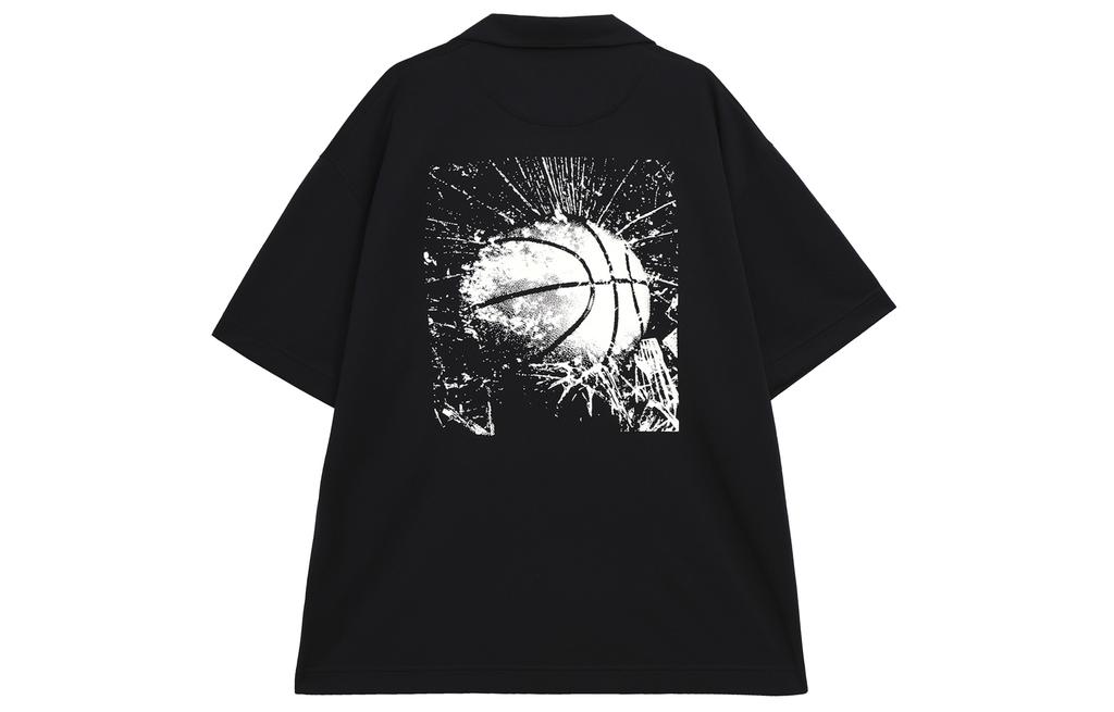Nike Koszule Męskie Czarna Klapa Umiarkowana Inne FB6985-010