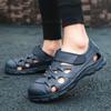 WTEMPO Herren Sommer Watsandalen Sommer Aushöhlen Einfarbig Bindung Weiche Sohle Atmungsaktiv Deodorant Rutschfest Wasserdicht Lässige Sport-Strandschuhe