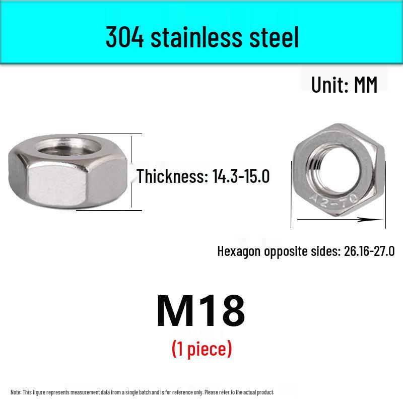 M14-30 304 Stainless Steel Fully Threaded Hex Head Screw Bolt