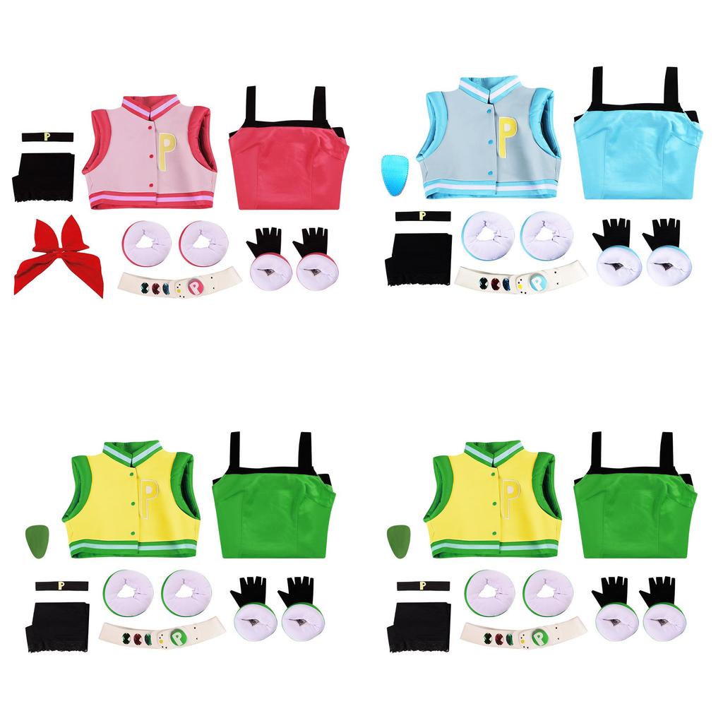 Colorful Polyester Powerpuff Girls Cosplay Costume Perfect For Halloween Or Stage Performances