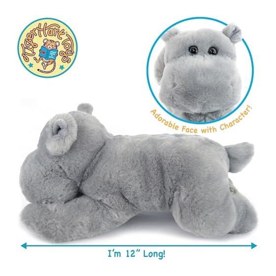 Tiger Tale Toys Huck the Hippo 12" Stuffed Animal