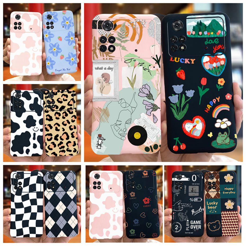 For Xiaomi Poco M4 Pro Case Lovely Pattern Candy Color Phone Case For Poco M 4 M4 Pro 5G 4G PocoM4 Soft Silicone TPU Back Cover