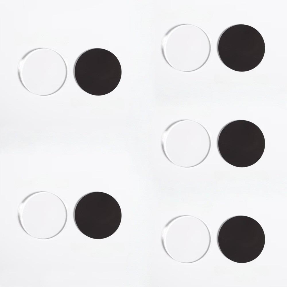 5pcs High Transparency Refrigerator Sticker Round Acrylic Photo Magnet  Home Decoration