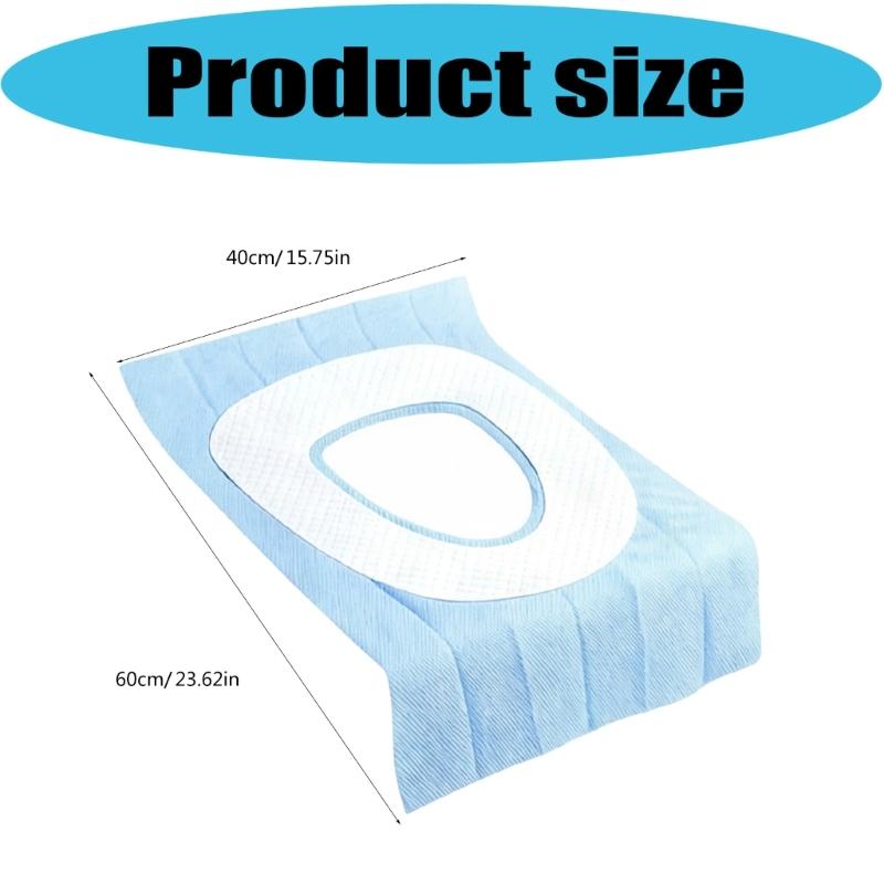 5PCS Premium Disposable Toilet Seat Covers Absorbent Cotton Layer Works On Most Toilets Great For Traveling