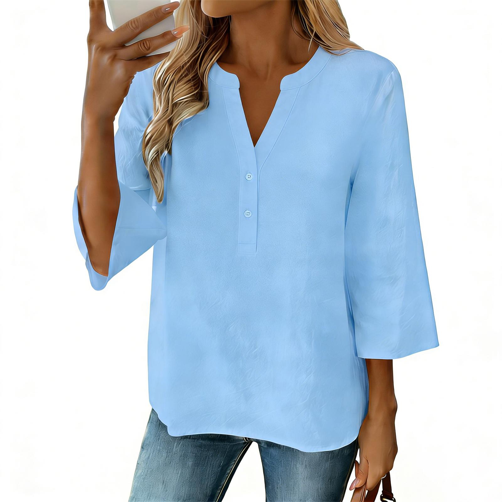 

Модний та елегантний жіночий топ S синій