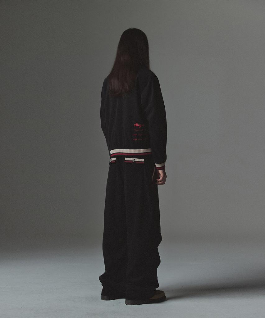 NOT4NERD Striped Rib Parachute Corduroy Pants - Black