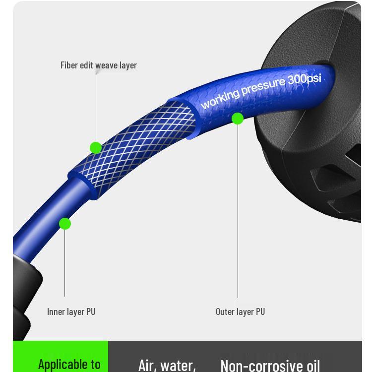 Retractable Foam Drum Hose Reel with PVC Pipe & Car Wash Water Gun