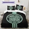 Celtic Football Club Bedding Quilt Set Quilt Cover Pillowcase Home Decoration Birthday Gift (1 * Duvet Cover + 2 * Pillowcase, Without Core)