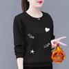 Huamian Women's Plus Size Velvet-Lined Sweatshirt - 2023 Autumn/Winter Casual Loose Fit Pullover Jacket