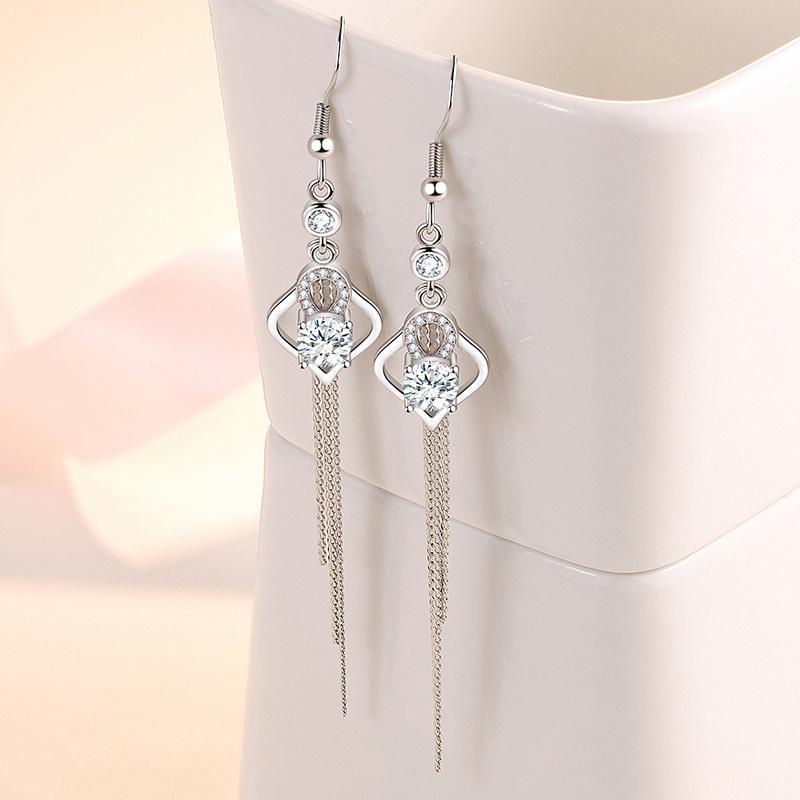 Lindon Copper Alloy Zircon Earrings Drop Earrings For Women Wedding Party Gifts