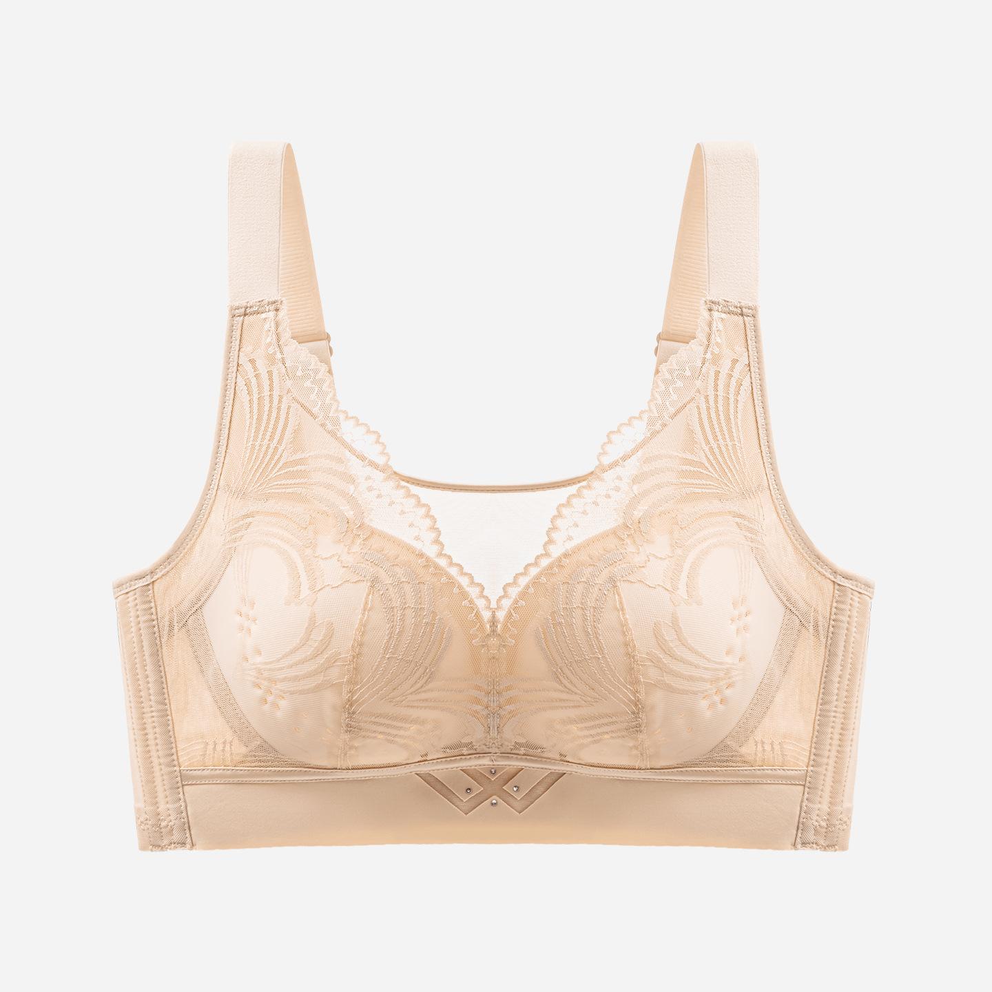 Summer mesh tube top type lace adjustment underwear women s thin comfortable gathering anti-sagging no steel ring bra 36/80BCD