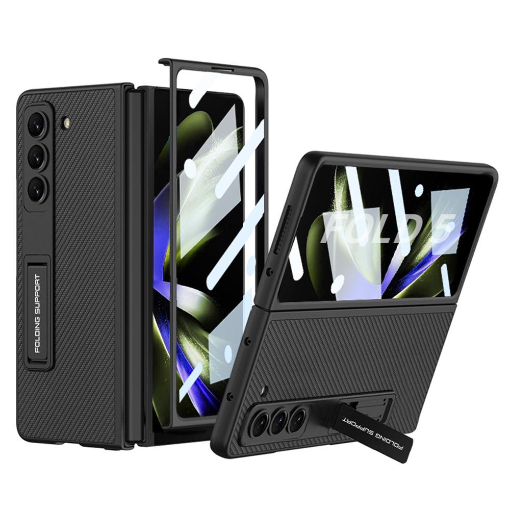 

Samsung Z Fold 5 PU Leather Case: Cross-Border Style, Drop-Proof, Foldable, Plain Color, Integrated Protective Shell and Film Samsung Galaxy Z Fold5