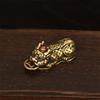 Brass Pixiu Coin Chinese Miniature Figurines - Lucky Ornament For Home Office Tabletop Decoration | Traditional Feng Shui Charms