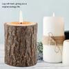 Wood Timber Pile Candle Holder Stand Log Candlestick Succulent Plants Flowerpot Candle Holders Ornament Decor
