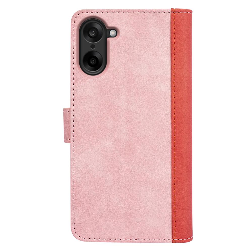 For OnePlus Nord CE5 5G/Ace 5 Racing 5G Wallet Case Leather Phone Cover Splicing Color