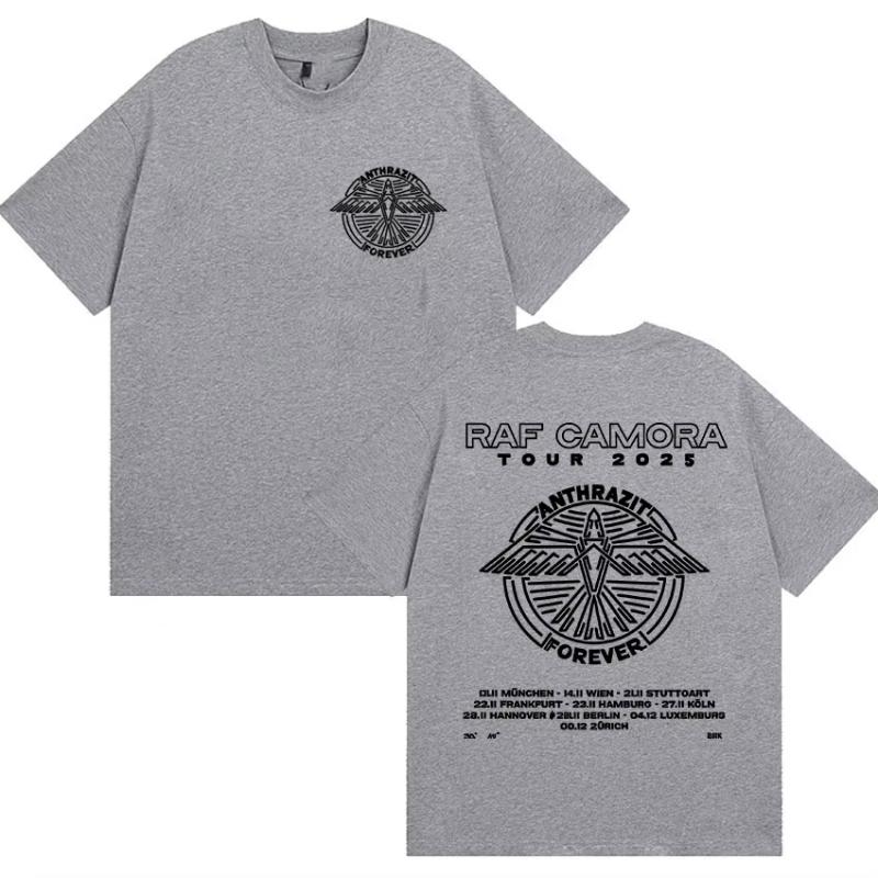 Rapper Raf Camora Tour 2025 Merch T Shirt Unisexs Hip Hop Oversized Cotton Tshirts Retro Style Gothic Fashion Tshirt Streetwear