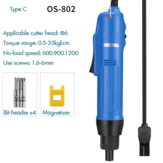 Destornillador Eléctrico Universal OS-801, 802, 803 Par, Velocidad Ajustable Destornillador Eléctrico con 4 Puntas Se Adapta a Broca de 4mm/5mm/6mm