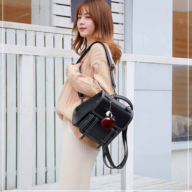 Kožená dámská taška Víceúčelový batoh Cambridge Bag Špičková taška Fashion Trend Messenger Bag