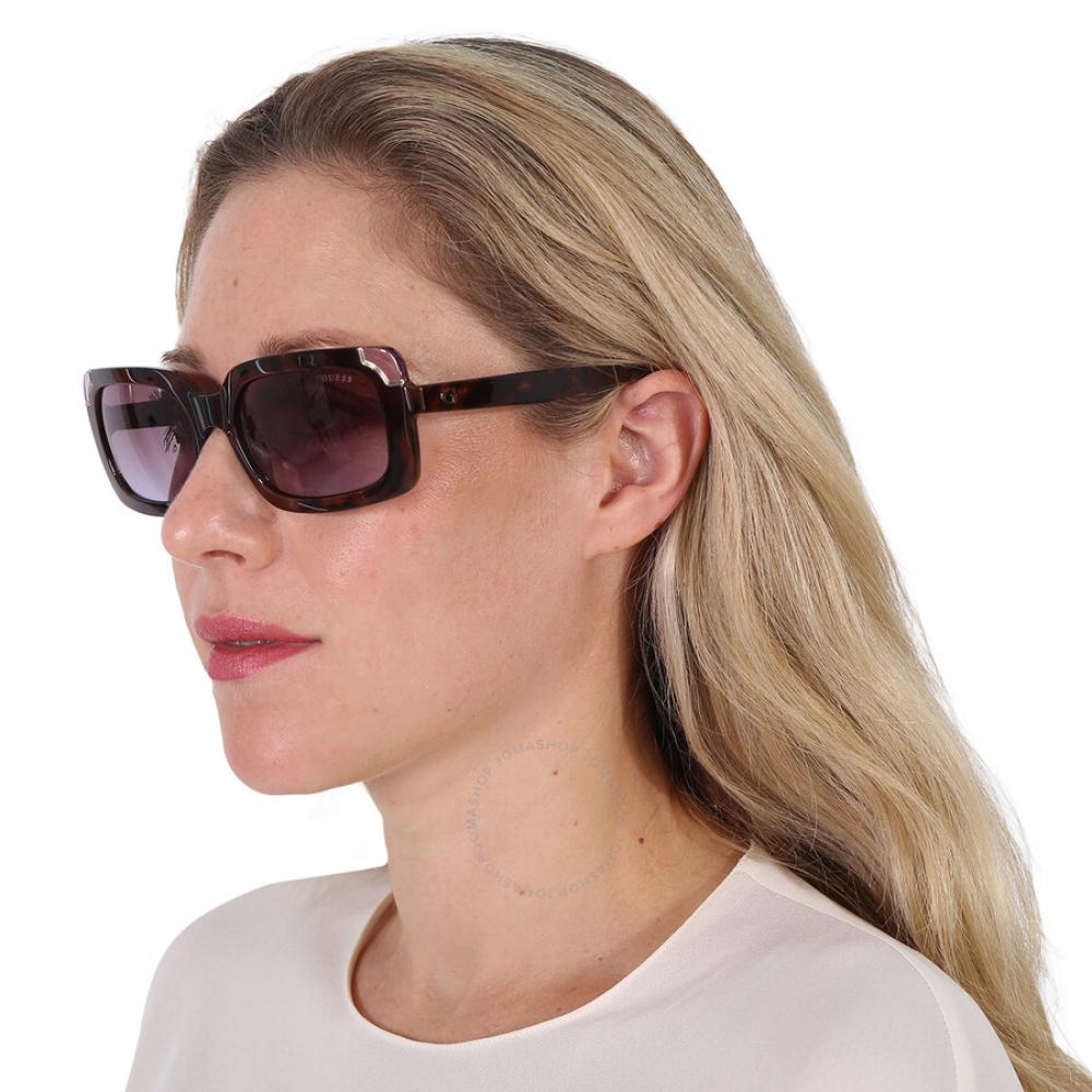 Guess Brown Gradient Rectangular Ladies Sunglasses Gu7841 52f 59