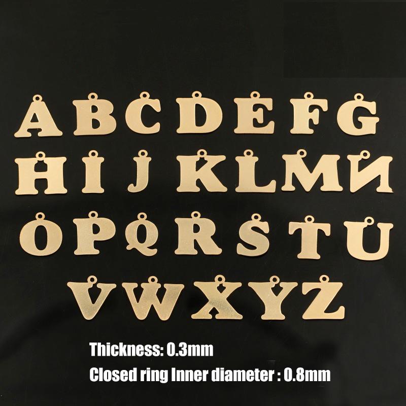 Hot Sale 14K Gold Filled Initial Letter Charms Number Pendants for DIY Jewelry Bracelet Necklace Making 14K Gold Filled&A