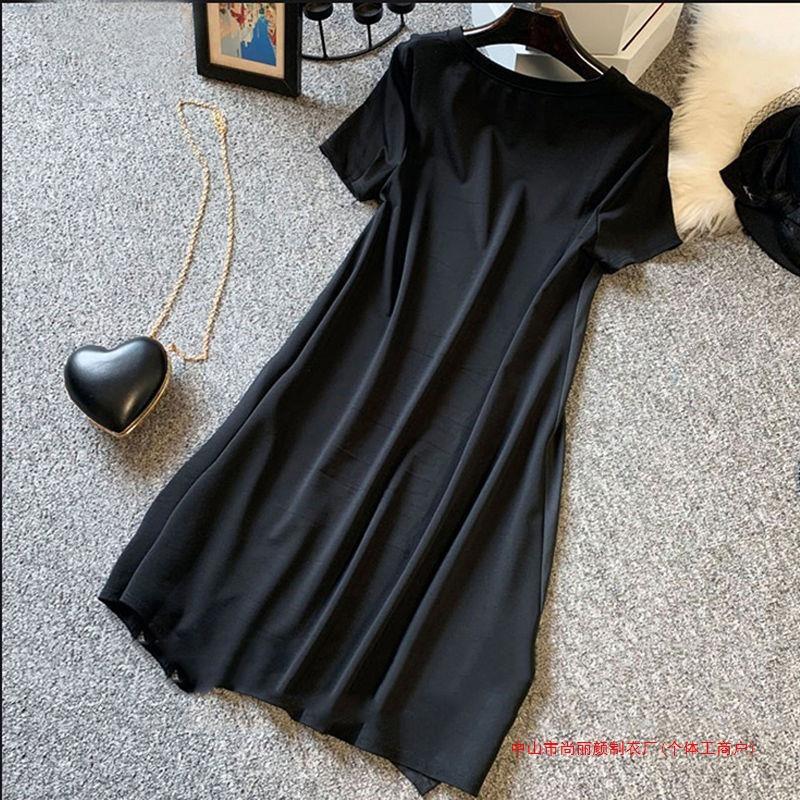 Women's Fashion Summer Spring Print Short Sleeve O-Neck High Waist Casual Dresses