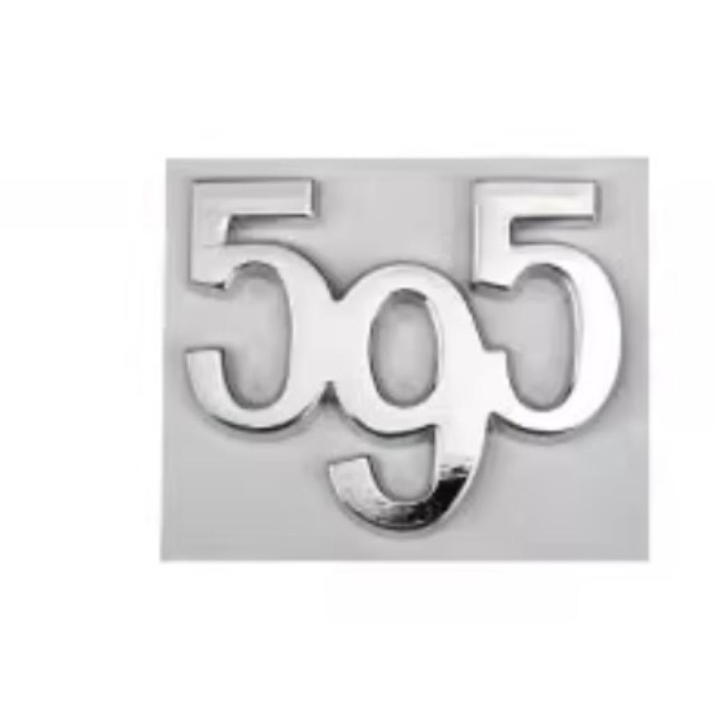 Car Styling 595 695 3D Car Body Fender Rear Trunk Adhesive Metal Badges Sticker Emblems Decals for 595 695 Logo