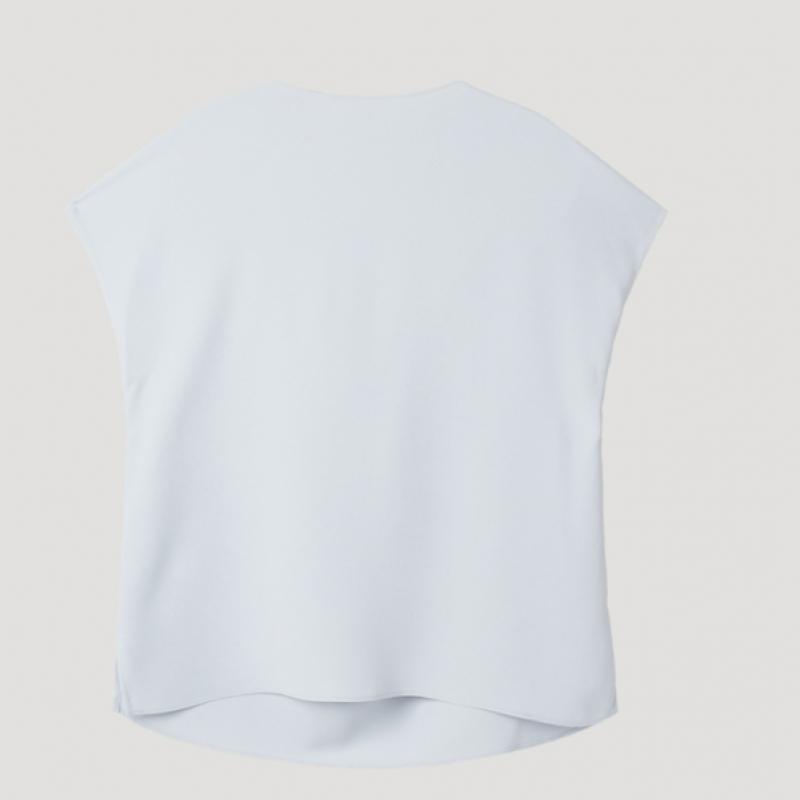 [Ea S miSS] Bluză fără mâneci cu mâneci drapate Swwblp22110 Lg