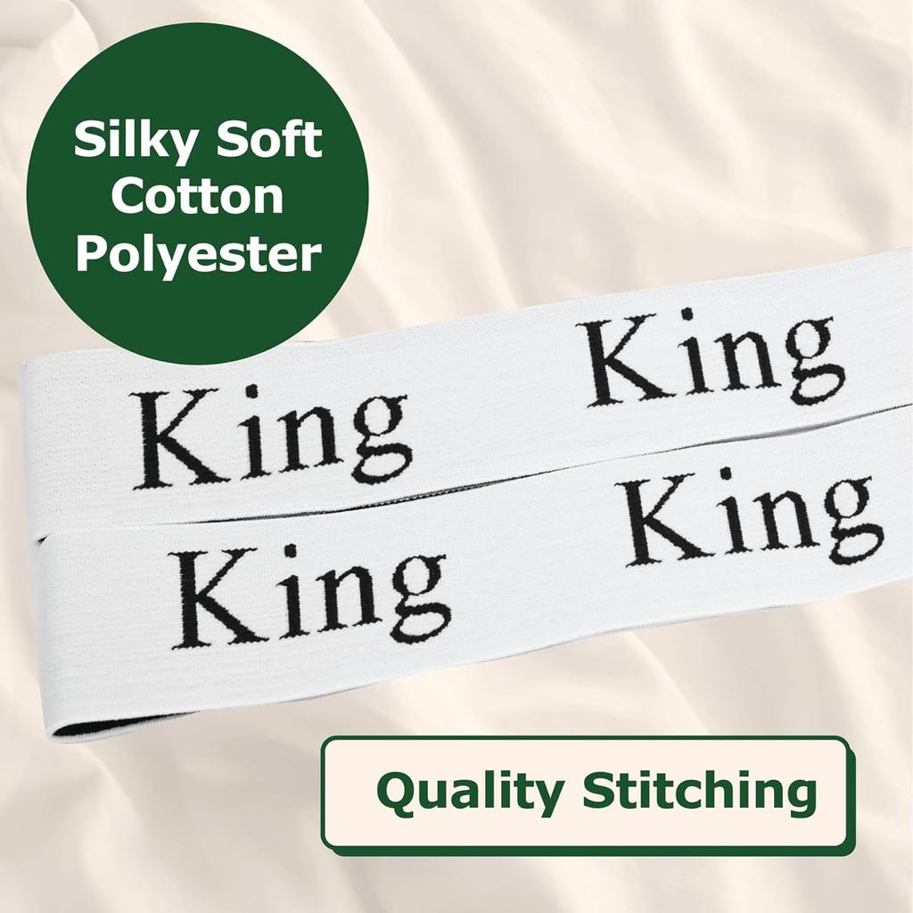 Bed Sheet Organizer and Storage Size Label Bands | Bed Sheets Set Organizers for Linen Closet Organization - Elastic Bedding Band Labels Sheet
