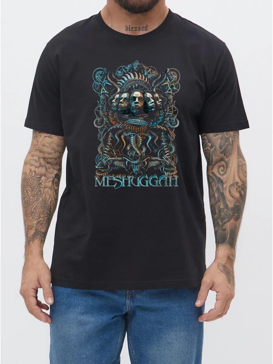 Black Meshuggah metal T-shirt M