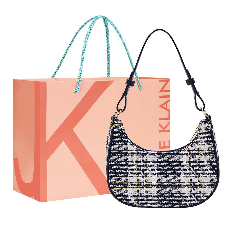 

Новая твидовая сумка через плечо JANE KLAIN в клетку, женская синяя сумка JK-BA1031 23.1*7.1*11.9CM