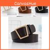 Stylish Retro Triangle Buckle Pu Belt For Women Perfect For Dresses And Casual Outfits