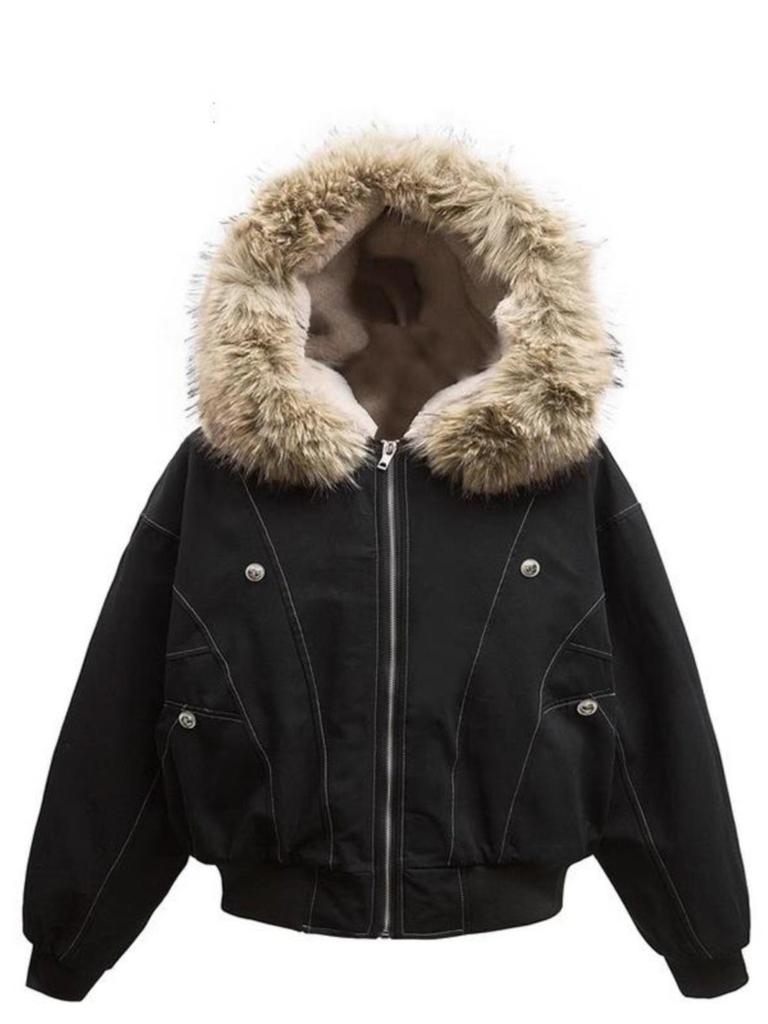 Koreanische Herren-Herbst/Winter-Jacke 2025 aus schwerer amerikanischer gewaschener Baumwolle mit Samtverdickung