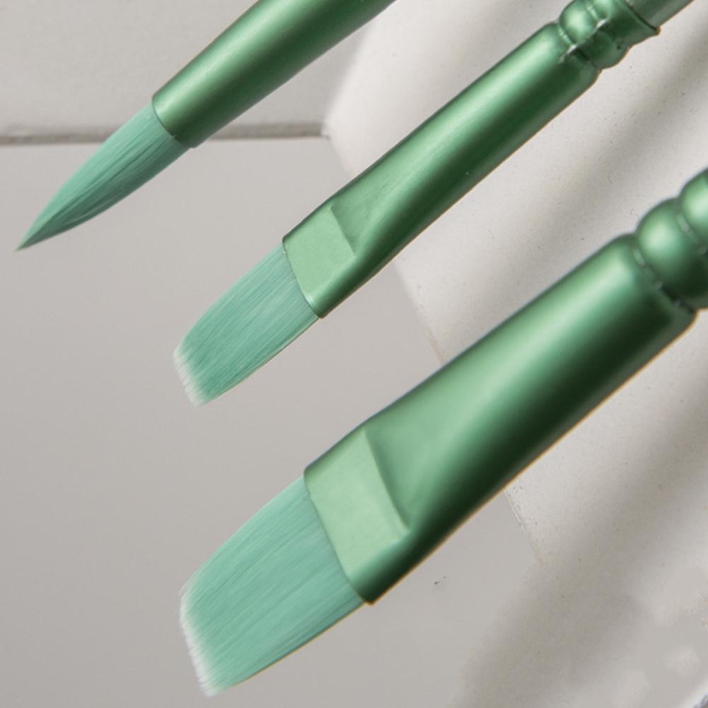 4/6 Stück Aquarellfarbenpinsel Pinselset Spitzpinselset Flachpinsel für Miniaturmodell