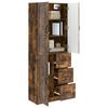 Cabinet Set 2 pcs Smoked Oak Wood Based Material