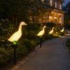 Solar-Gans-Licht, Wasserdichte LED-Gartensteckleuchte für Wege Rasen Terrassen, Dekorative Landschaftsleuchten, Harz Außen Dekoration